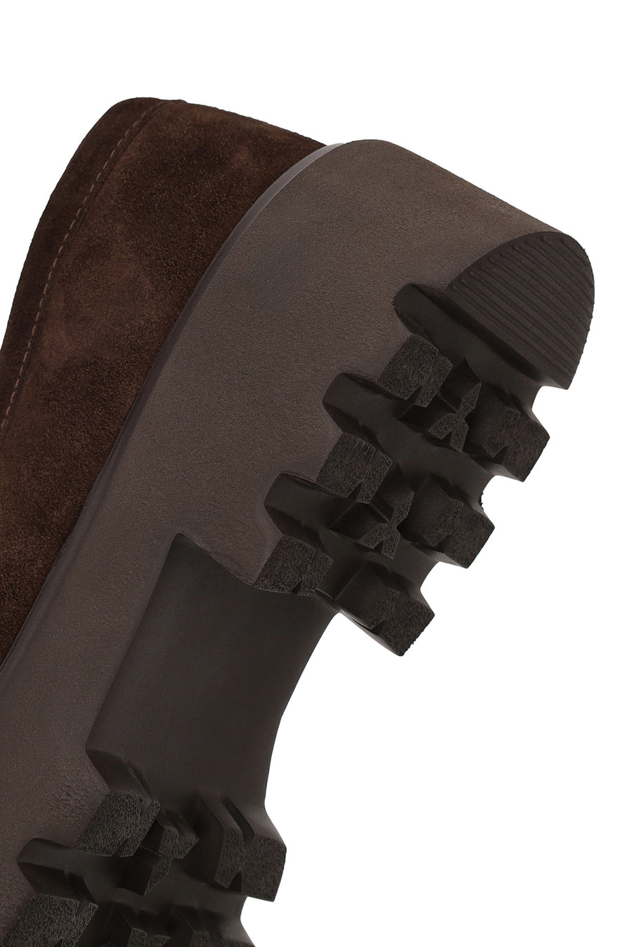 Woman Brown Thick-Soled Tassel Suede Loafer