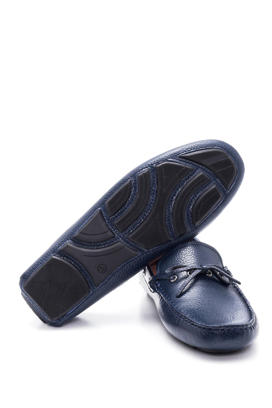 Men's Navy Blue Leather Casual Loafer