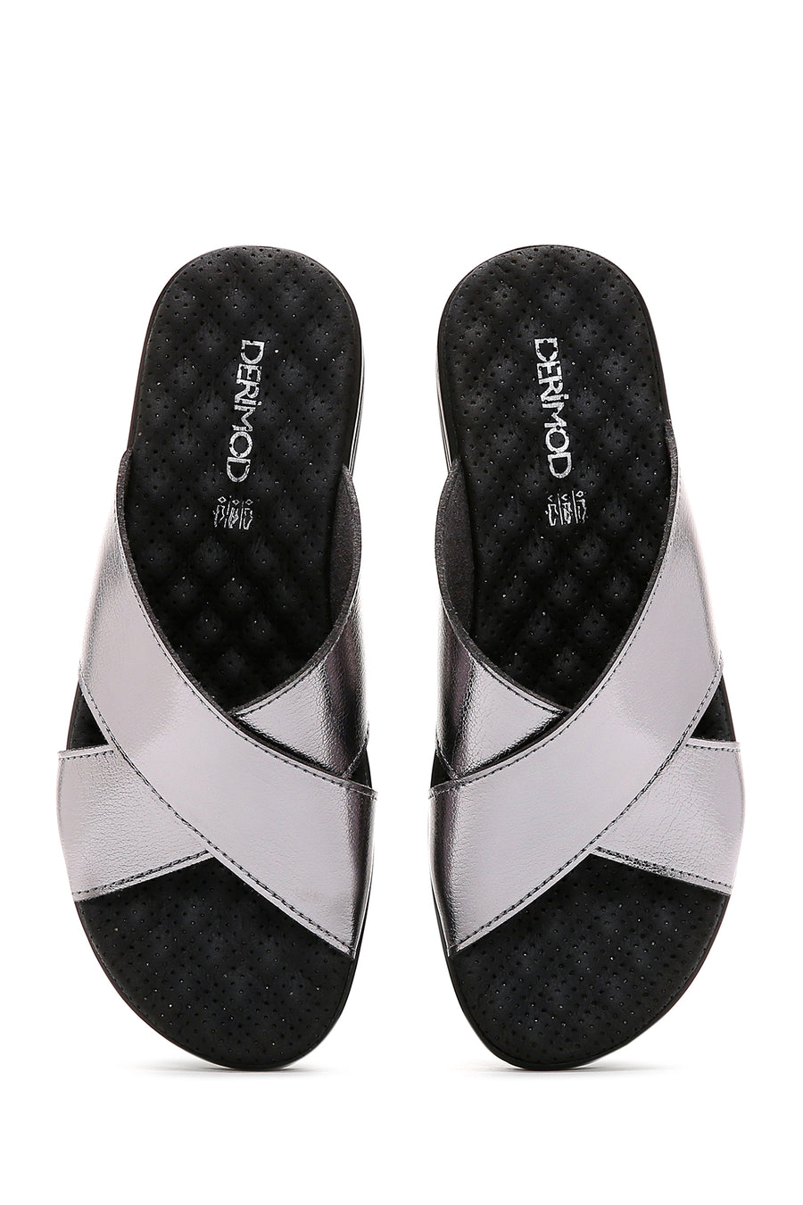 Women's Silver Comfort Slippers