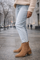 Woman Taba Suet Leather Cowboy Boots | Derimod
