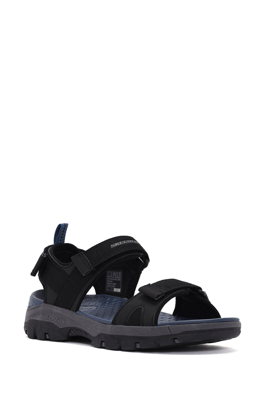 Skechers Erkek Siyah Tresmen - Ryer Kumaş Sandalet