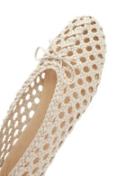 Women's Cream Knitted Ballerina | Derimod