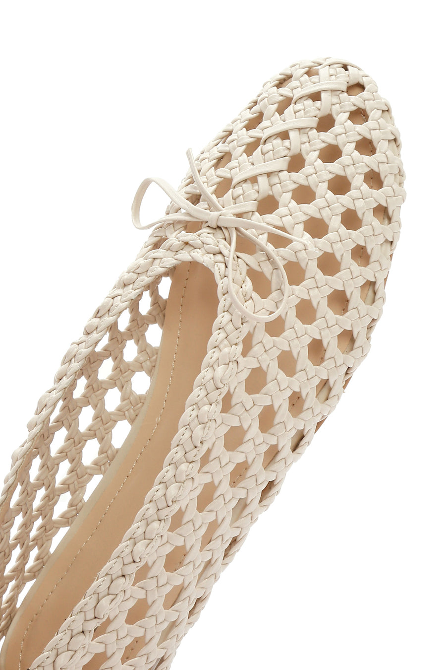Women's Cream Knitted Ballerina