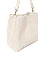 Woman Cream Long-Strap Knitted Shoulder Bag | Derimod