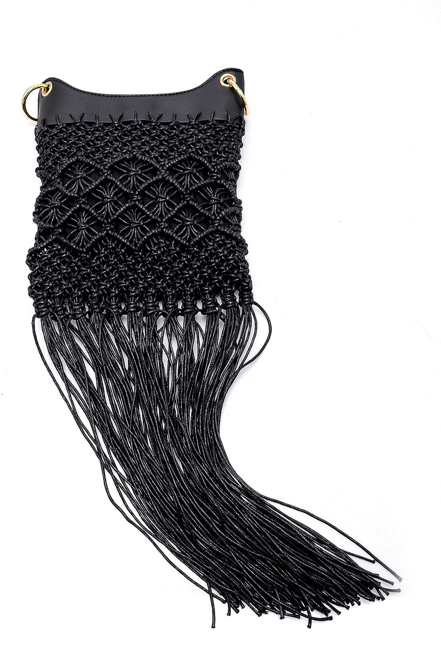 Women's Knitted Tassel Detailed Bag