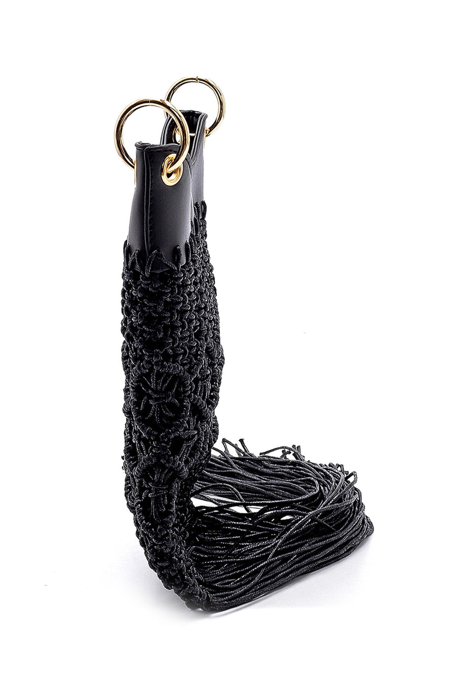 Women's Knitted Tassel Detailed Bag