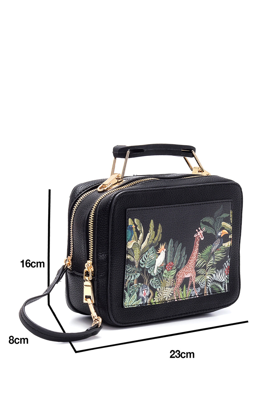 Women's Black Faux Leather Handbag