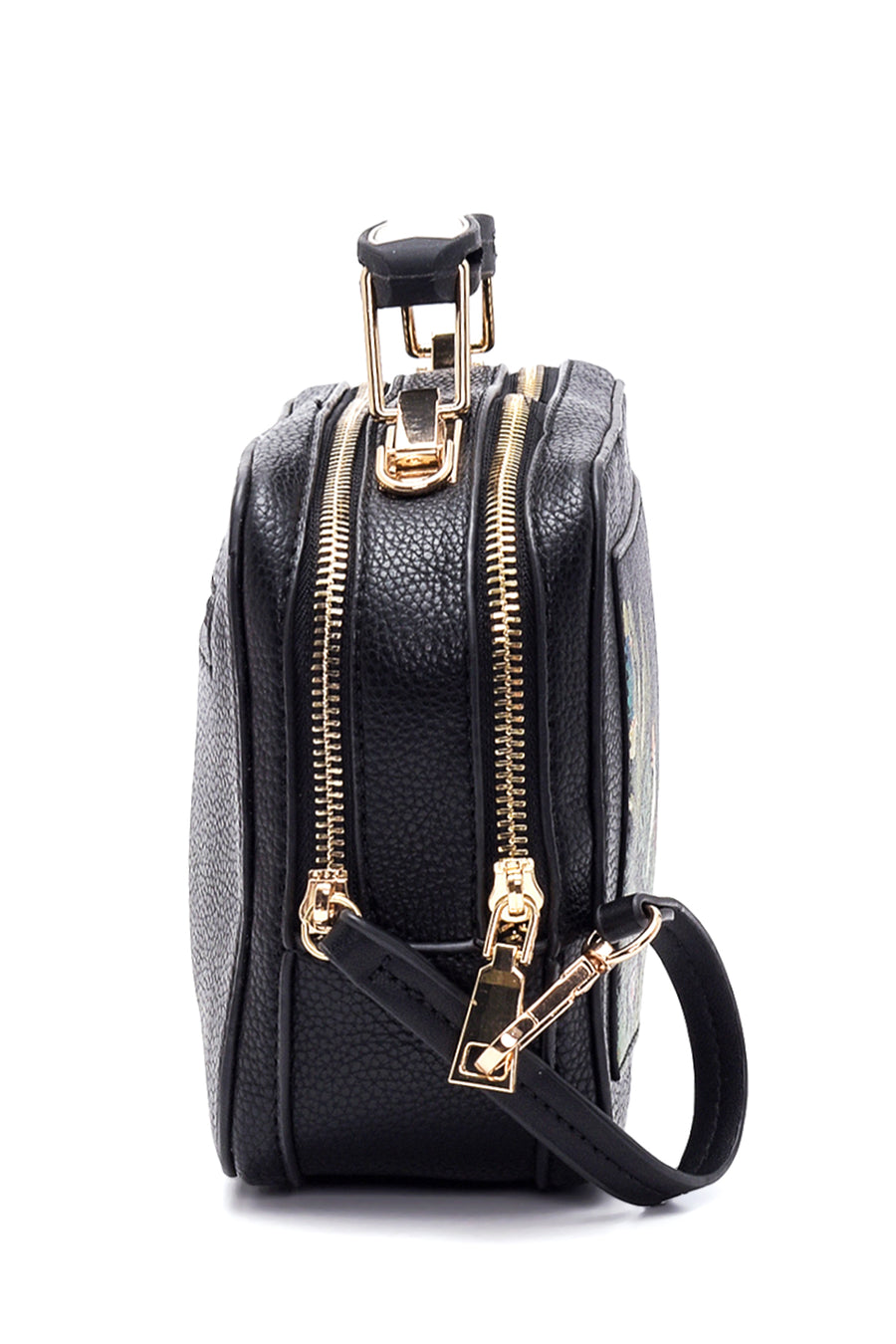 Women's Black Faux Leather Handbag