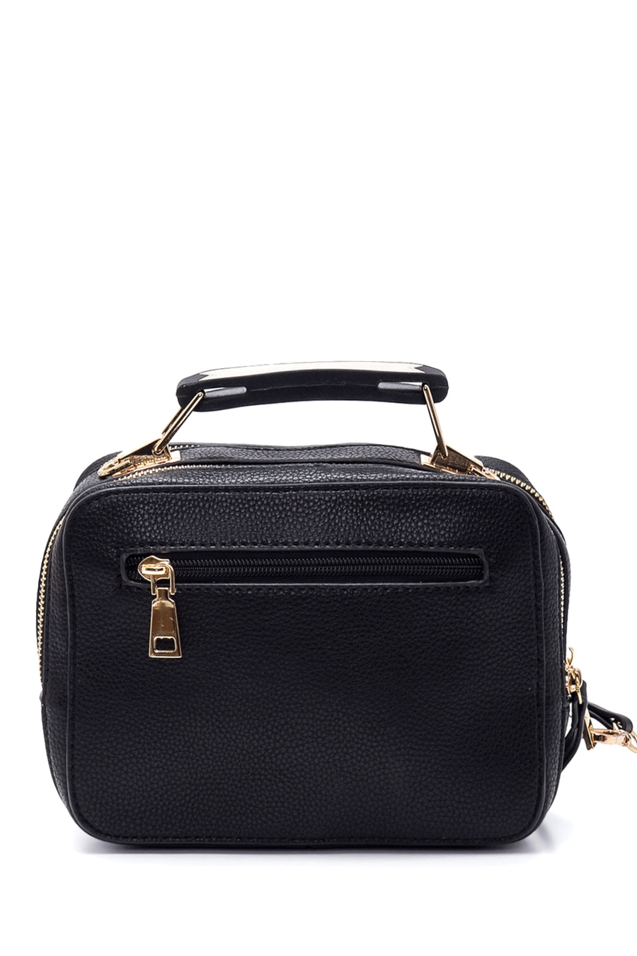 Women's Black Faux Leather Handbag