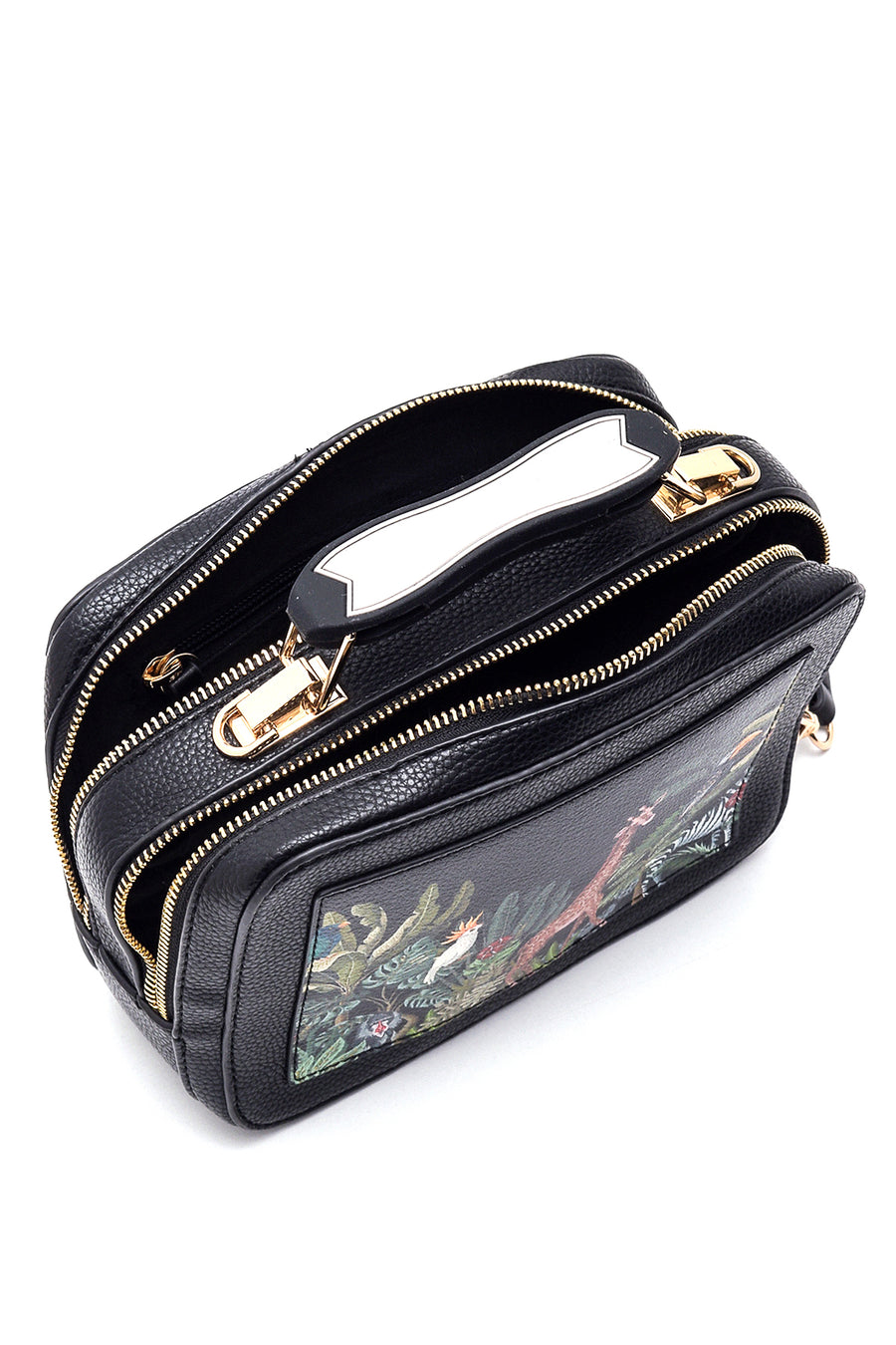 Women's Black Faux Leather Handbag