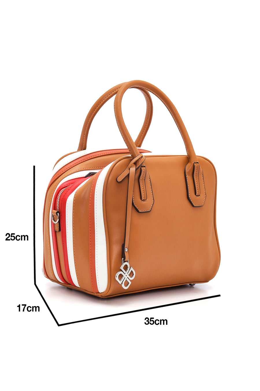 Women's Camel Synthetic Leather Shoulder Bag