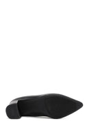 Derimod Gritti Women's Black Thick Heeled Leather Shoes | Derimod