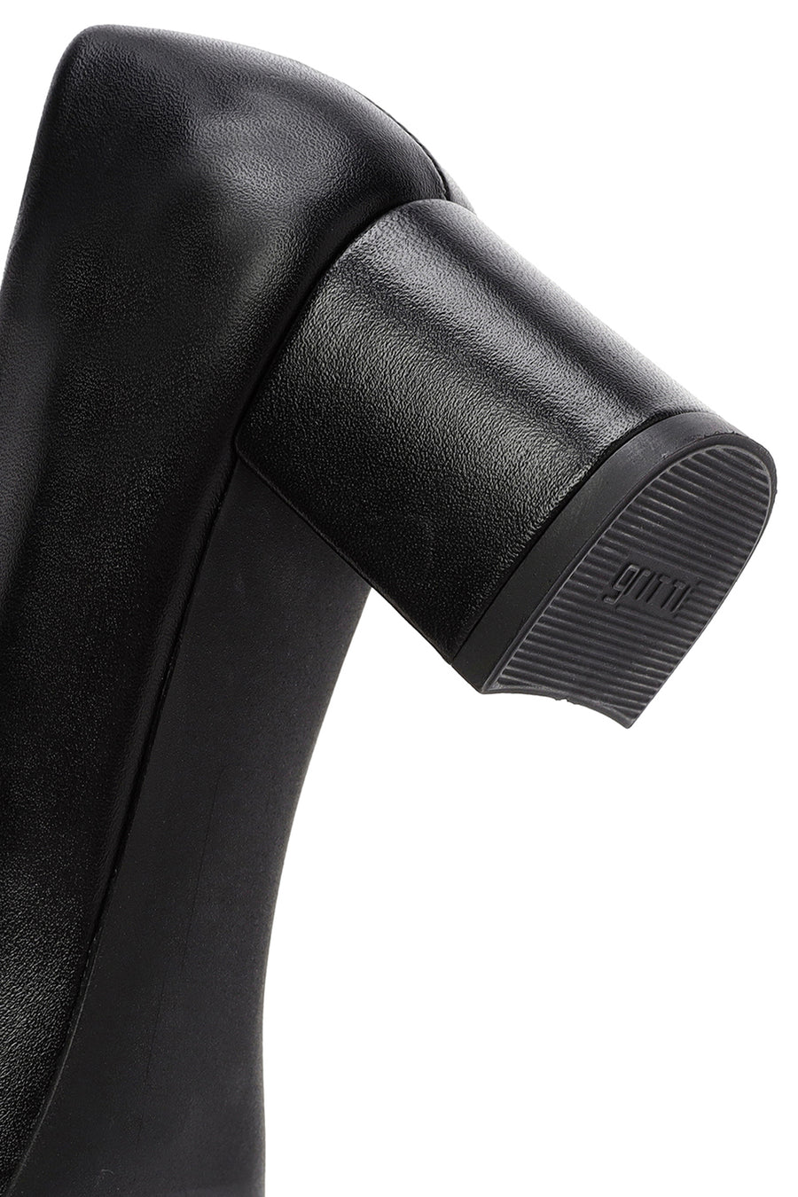 Derimod Gritti Women's Black Thick Heeled Leather Shoes