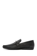 Erkek Siyah Baskılı Deri Casual Loafer | Derimod