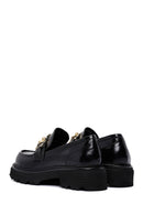Kadın Siyah Rugan Deri Tokalı Casual Loafer | Derimod