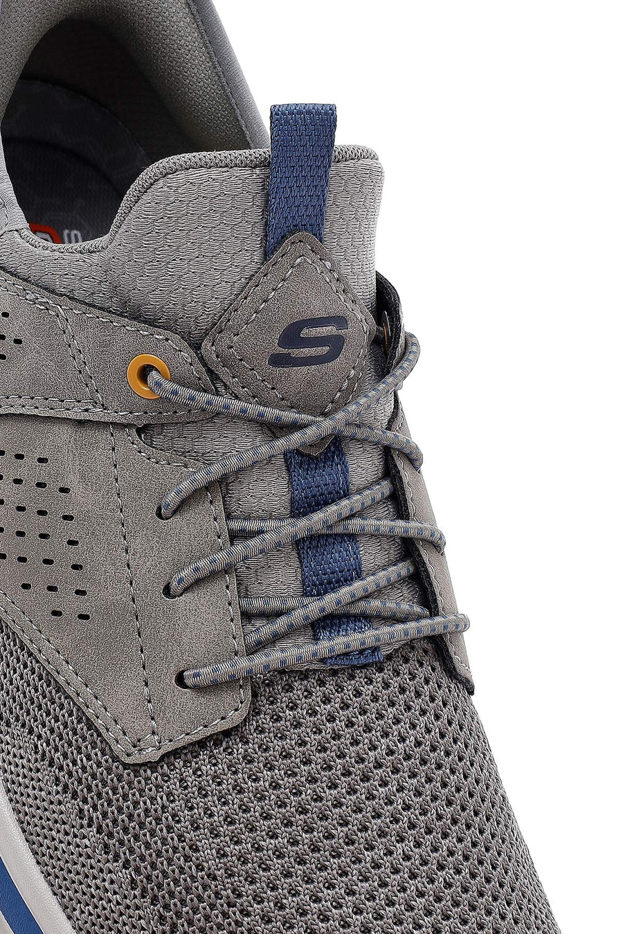 Skechers Erkek Gri Slade Bağcıklı Kalın Tabanlı Kumaş Sneaker