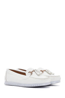 Kadın Beyaz Püskül Detaylı Loafer | Derimod