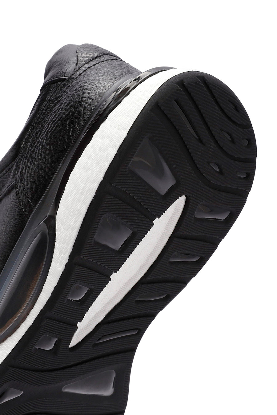 Erkek Siyah Bağcıklı Deri Sneaker