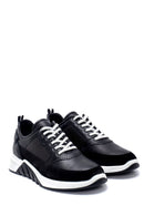 Erkek Süet Detaylı Deri Sneaker | Derimod