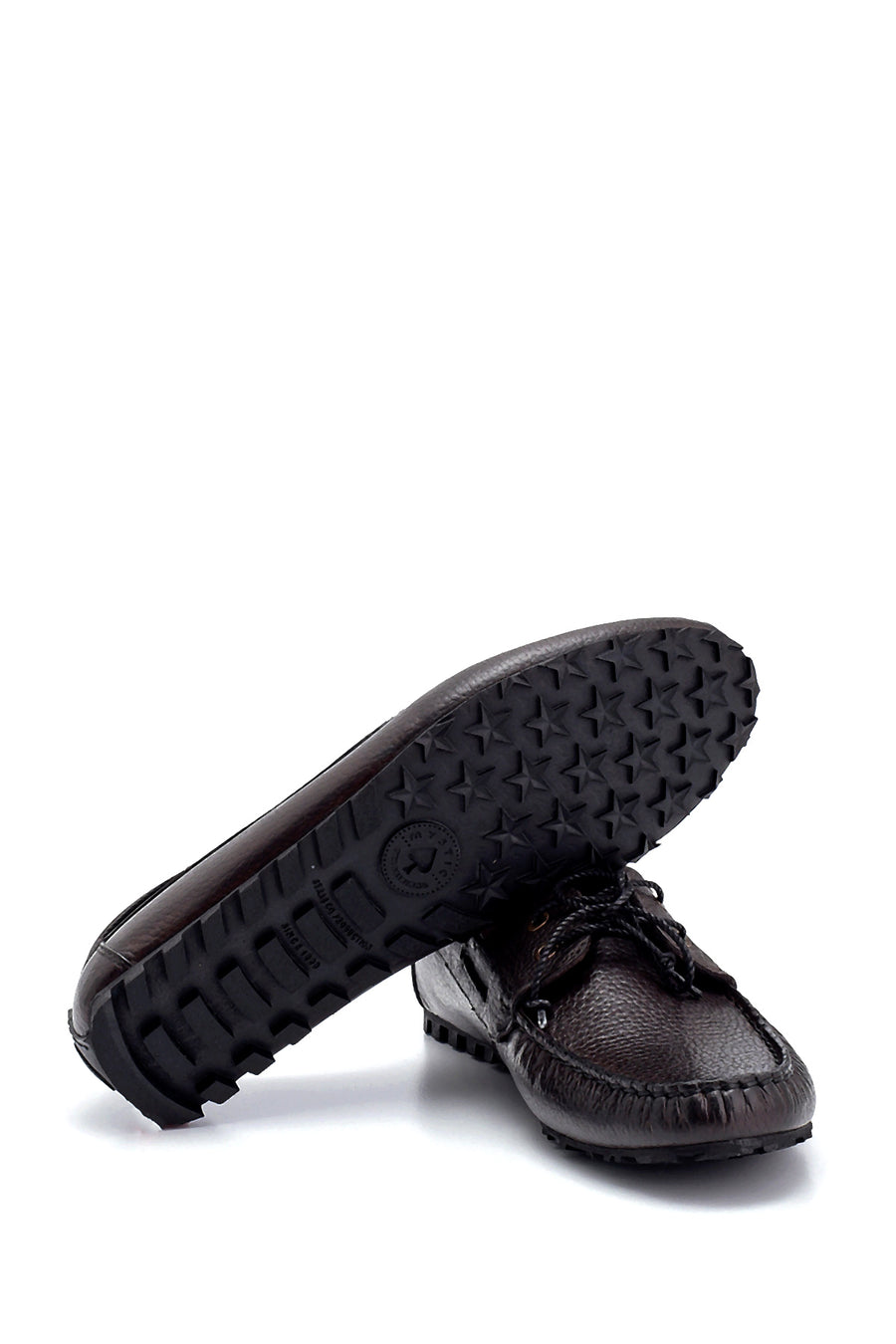 Men's Leather Lacing Detailed Casual Shoes