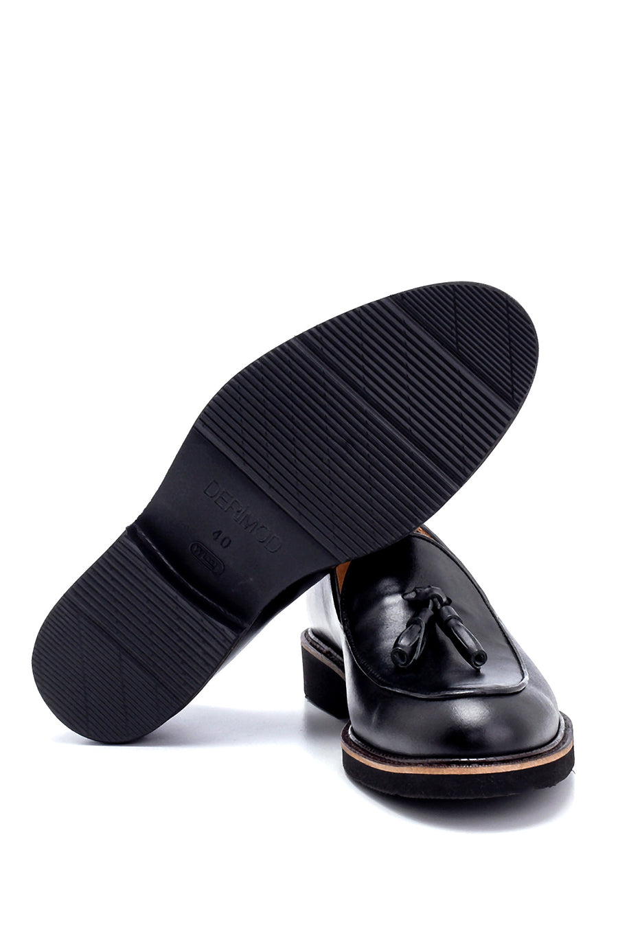 Erkek Deri Püskül Detaylı Loafer