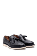 Men's Leather Printed Casual Loafer | Derimod