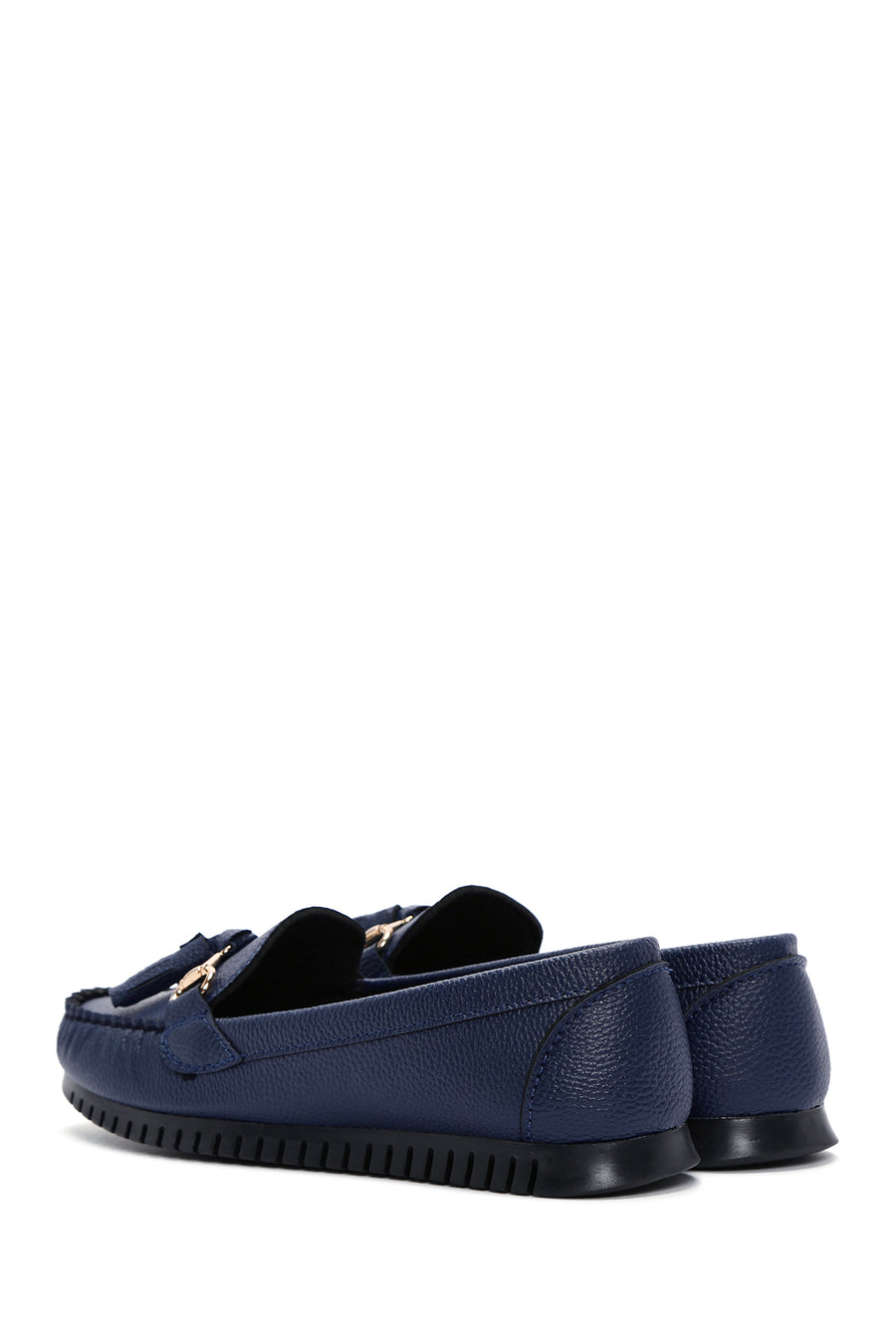Kadın Lacivert Püskül Detaylı Loafer
