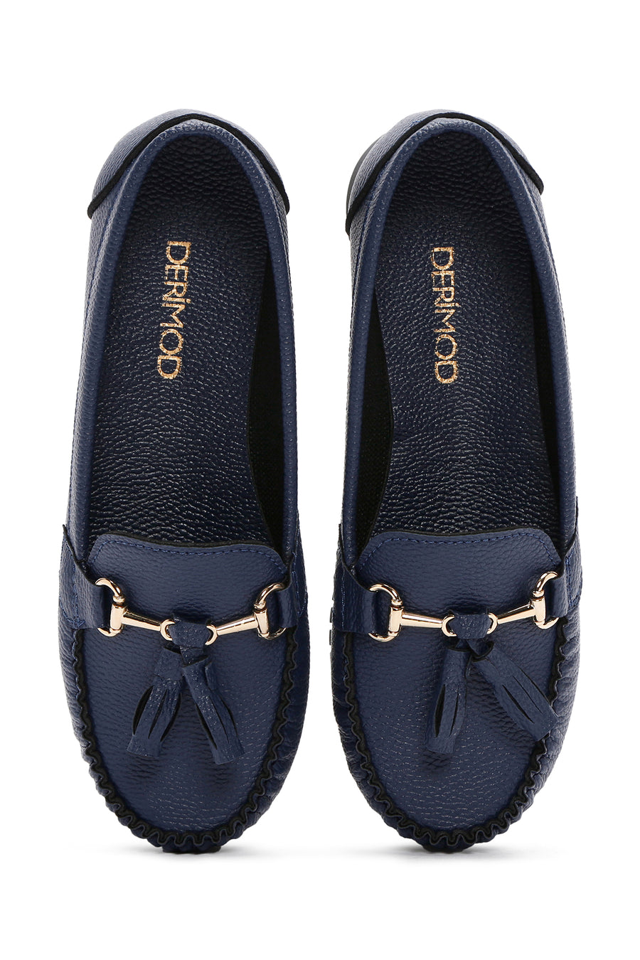 Kadın Lacivert Püskül Detaylı Loafer