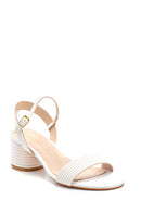 Women's Silver Synthetic Leather Slippers | Derimod