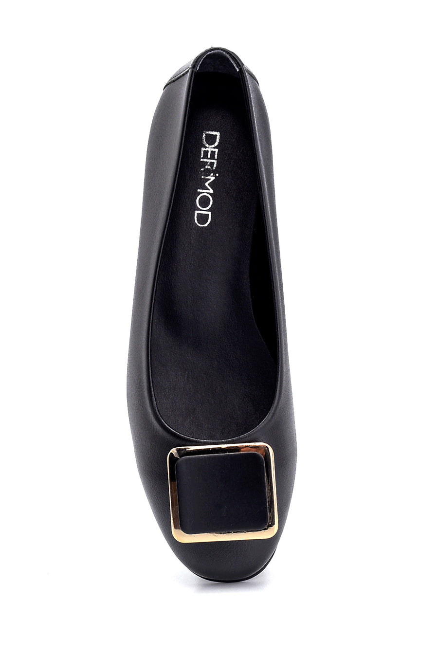 Kadın Siyah Tokalı Babet