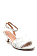 Women's Knitted Detailed Heeled Sandals | Derimod