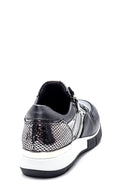 Kadın Deri Fermuar Detaylı Sneaker | Derimod