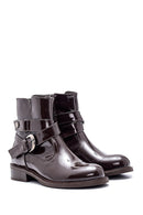 Women's Buckle Detailed Patent Leather Boots | Derimod