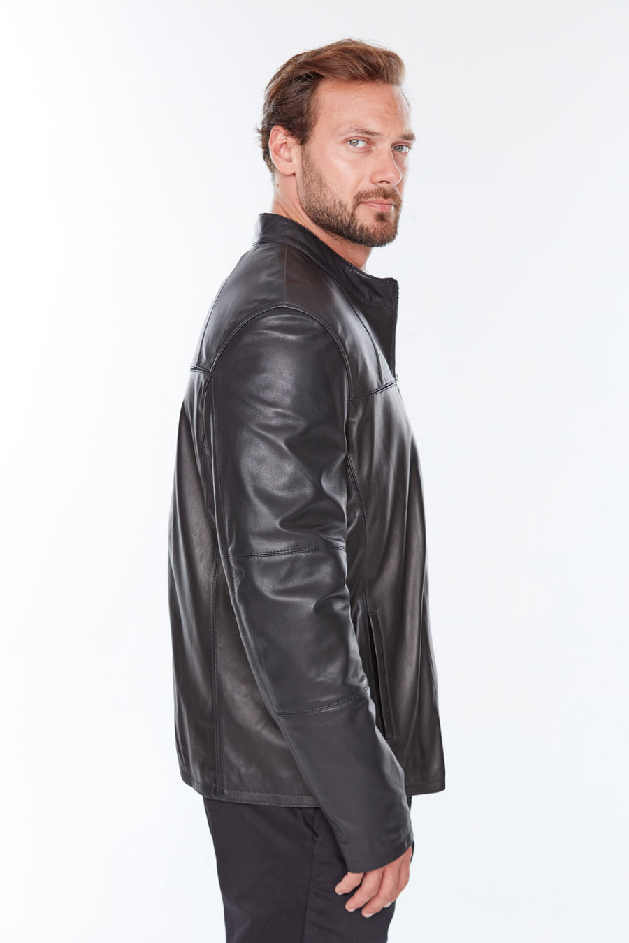 Neymar(Plus) Men's Black Leather Jacket
