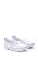 Women's Leather Loafer with Stitching Detail | Derimod