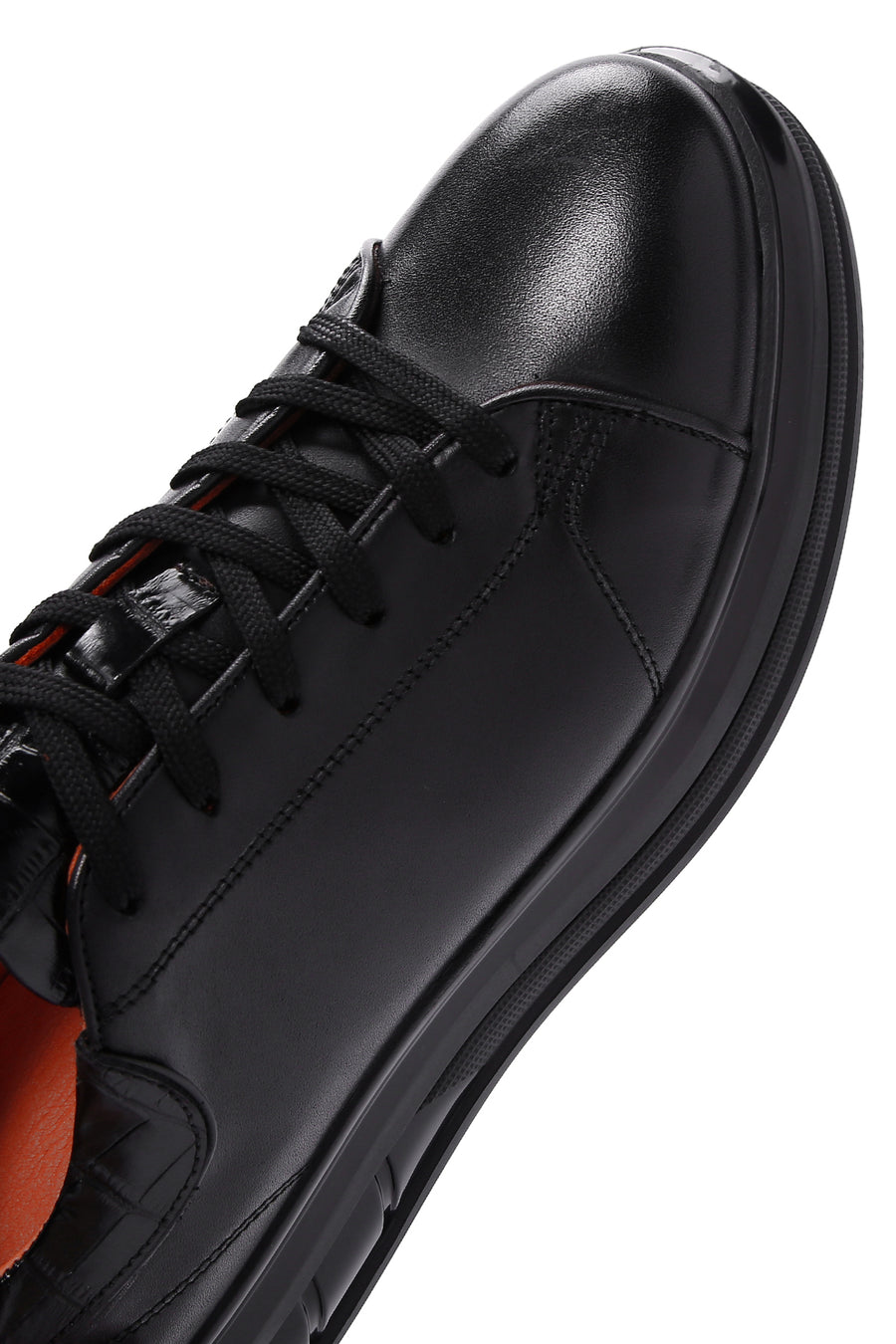 Erkek Siyah Deri Sneaker