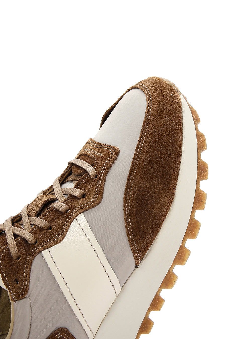 Erkek Vizon Süet Deri Detaylı Sneaker