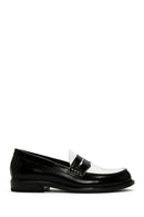 Women's Black Leather Masculine Loafer | Derimod