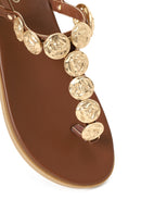 Woman Brown Buckled Flip-Flop Sandal | Derimod