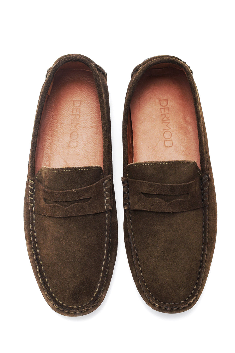 Erkek Yeşil Süet Deri Loafer