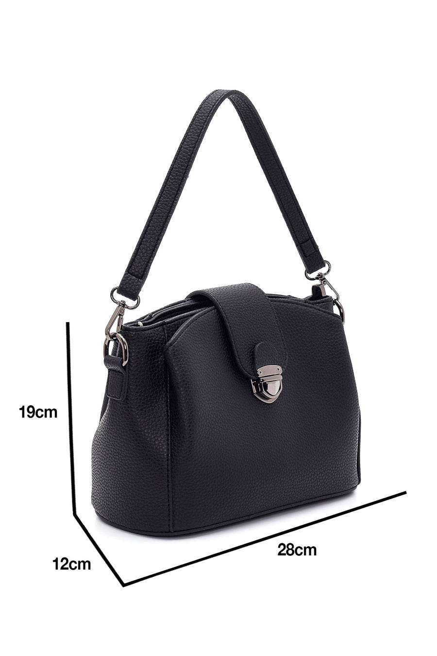 Women's Black Casual Crossbody Bag