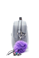 Women's Blue Faux Leather Crossbody Bag | Derimod