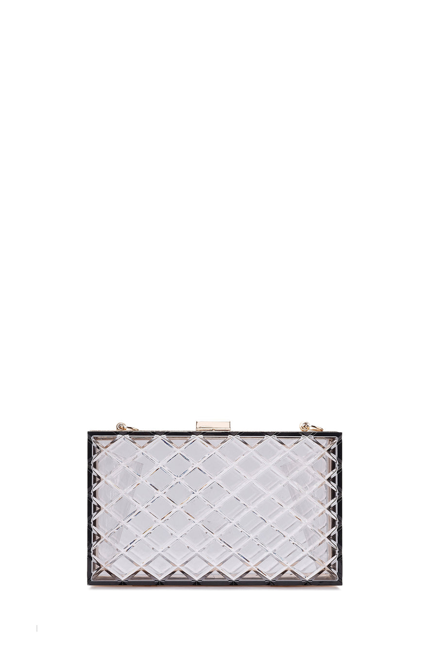 Women's Black Transparent Clutch Bag