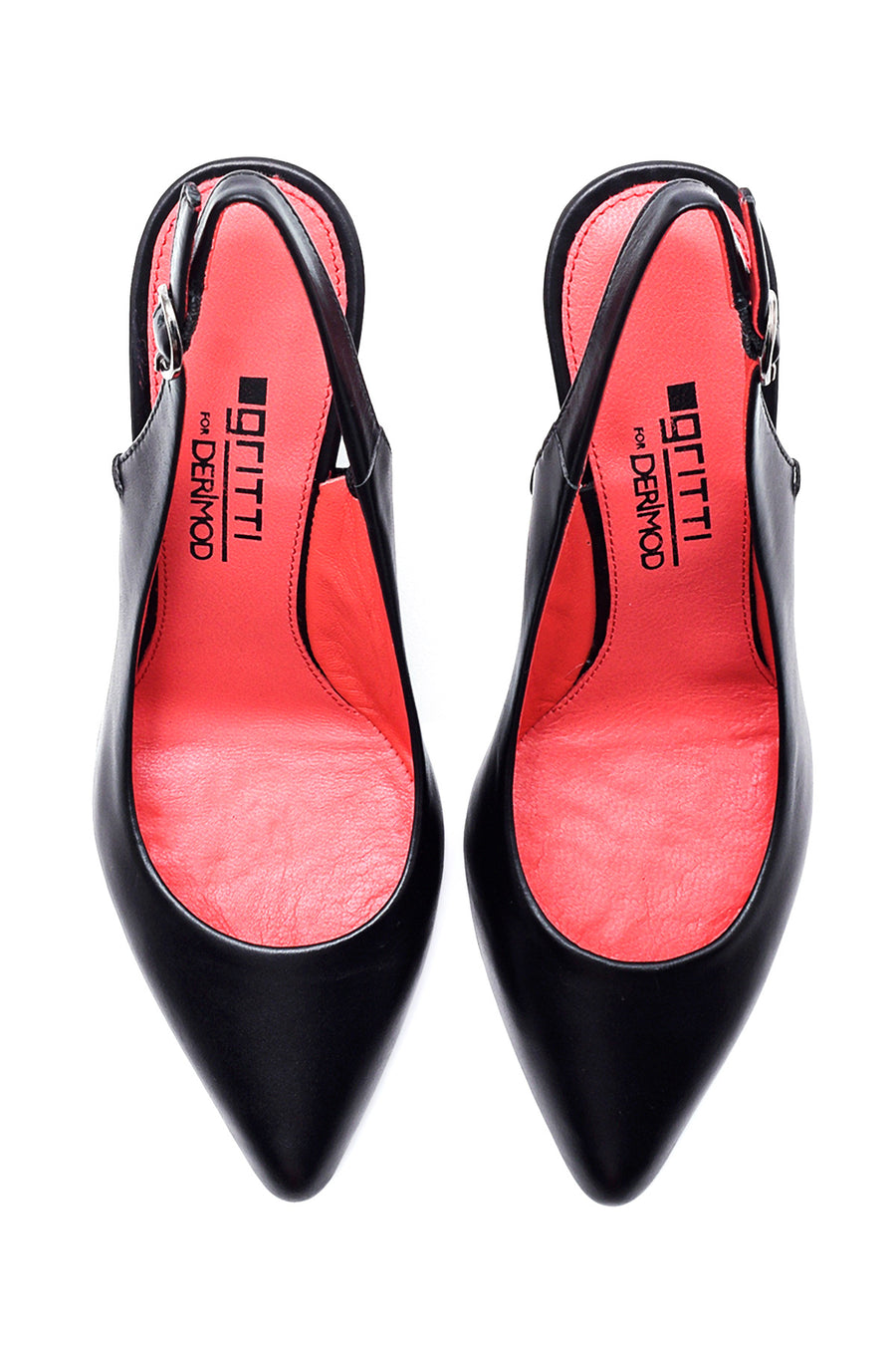 Women's Leather Gritti For Derimod Heeled Shoes