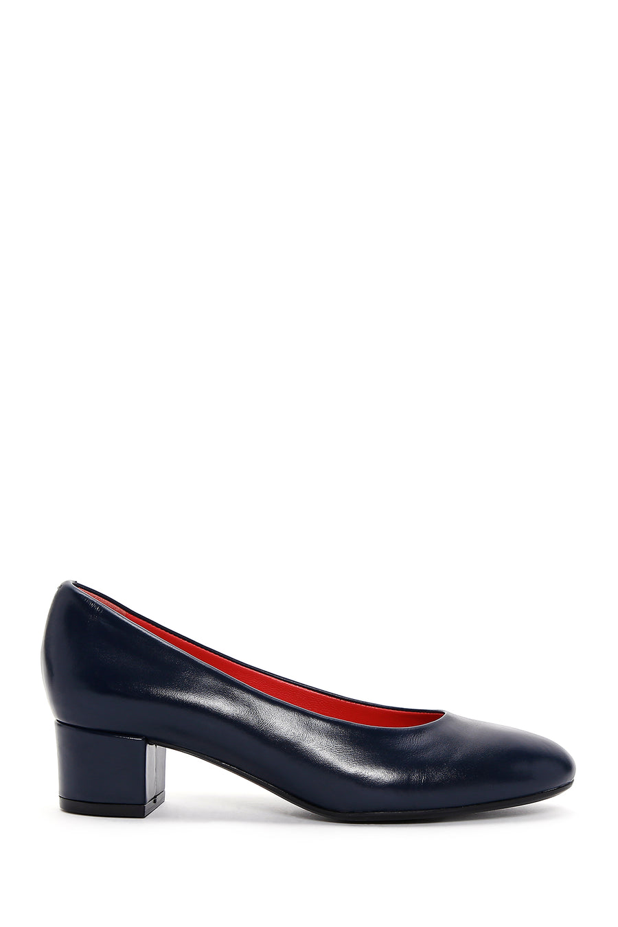 Derimod Gritti Women's Navy Blue Heeled Leather Shoes 22SFD110818 | Derimod
