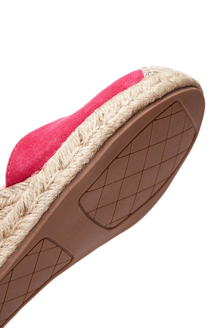 Women's Pink Suede Wedge Heel Espadrille Sandals