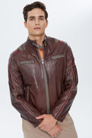 Kobe Men's Brown Emblem Slim-Fit Sports Coat | Derimod
