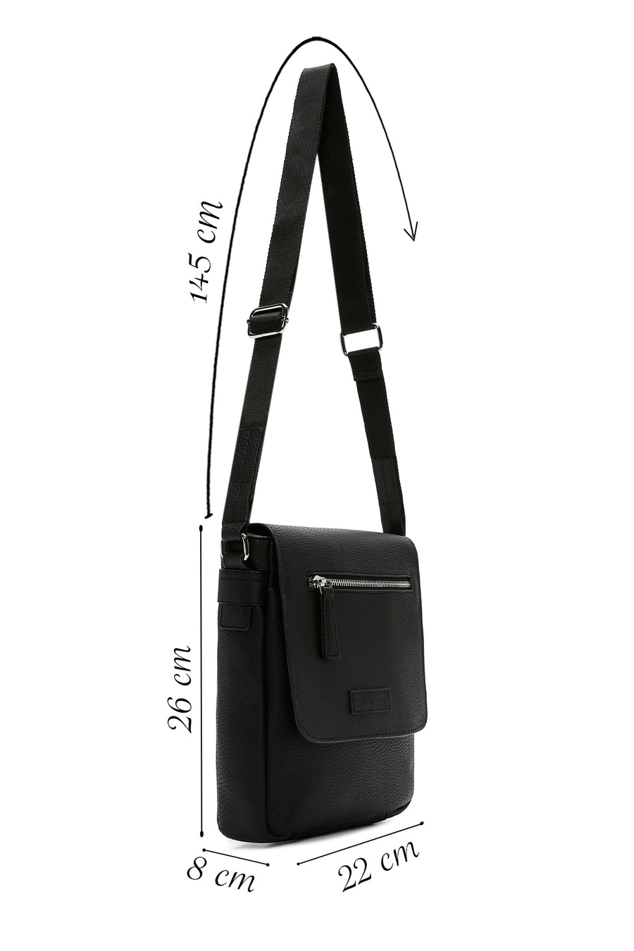 Men's Black Messenger Bag