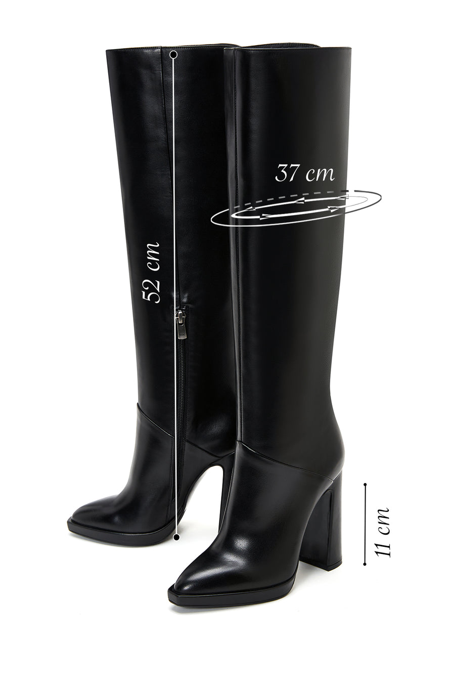 Women's Leather High Heel Boots