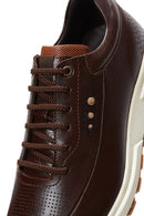 Erkek Kahverengi Deri Sneaker | Derimod